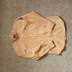 Ralph Lauren, orange button-front shirt, boys L (14/16), great condition!